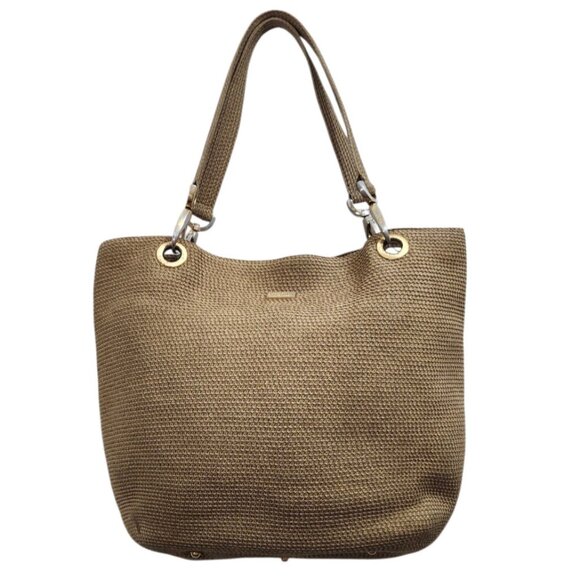 Eric Javits “Squishee” Tan Woven Tote Bag - Picture 3 of 14